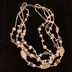 White beaded necklace